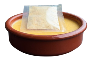 Terra cotta met zakje