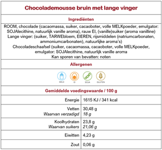 Chocolademousse bruin met koek website