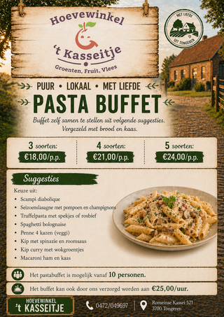Pasta buffet webshop