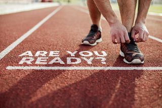 Athlete ready run with are you ready message